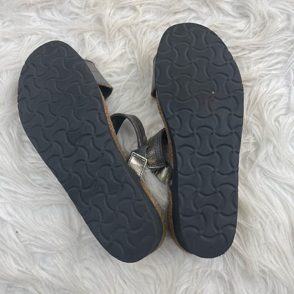 Naot Kimberly Metallic Leather Rhinestone  Cork Sandals - Picture 9 of 11